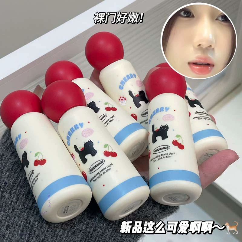 HERORANGE ~ Мяу Мен Зеркальная глазурь для губ увлажняет макияж