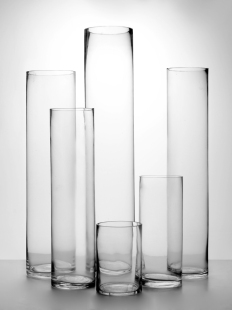 Modern Awakening Flower Container Flower-arranging Hydroponic Straight Tube 100cm High Transparent Floor Glass Vase Living Room Rich Bamboo
