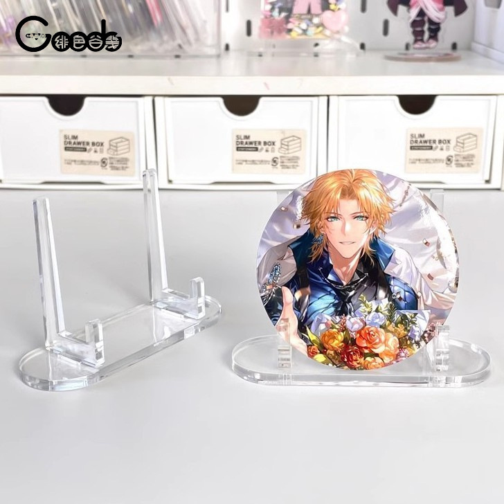 Baji 小さなカード透明ディスプレイスタンドキビ色紙スタンドアクリルカードレンガ Gumei デスクトップディスプレイストレージブラケット|undefined