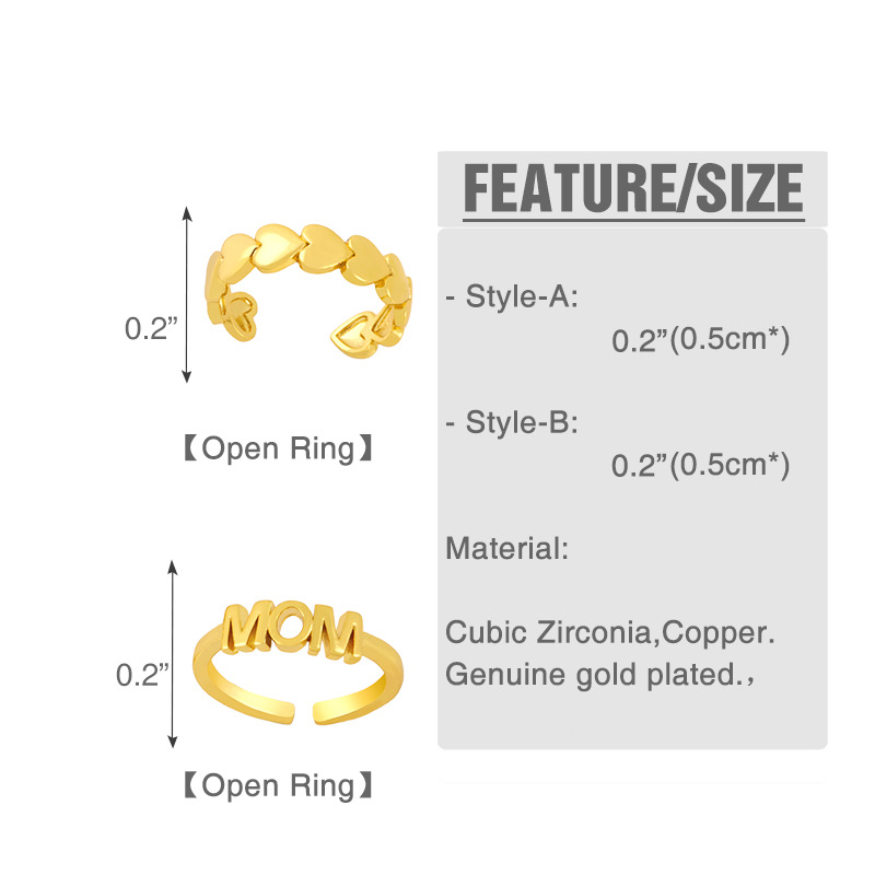 simple glossy letter ring