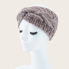 Knitted headband with pigtail, helmet handmade, keep warm hair accessory, European style
