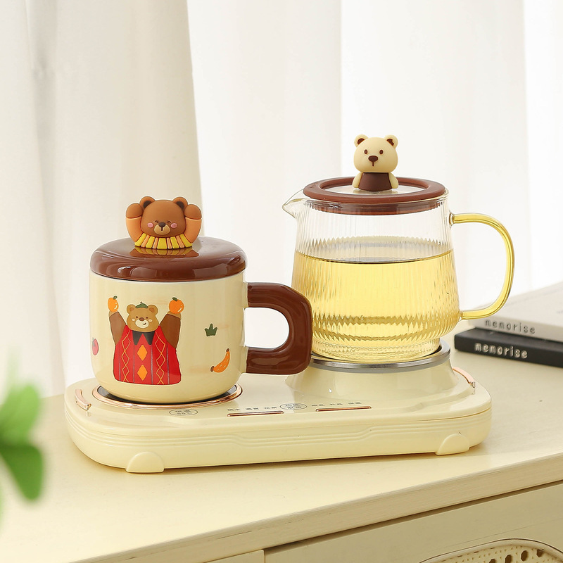 Health Pot Multifunctional Home Small Office All-Glass New Stew Tea Water Kettle Flower Teapot Constant Temperature