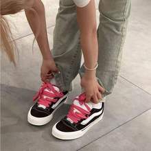 2025高颜值小众设计帆布鞋网红板鞋高街面包鞋女美式复古滑板鞋子