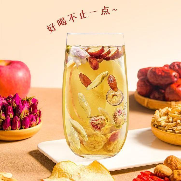 Apple Ophiopurus Astragalus Jujube Hawthorn Herbal Tea Mai Dong Huang Qi Tea 100g Individual Packets quality and texture