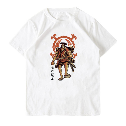Men's Summer One Piece Print T-Shirt: Kozuki Oden Short-Sleeve Costume from Wano Country & Kaido Anime Merchandise