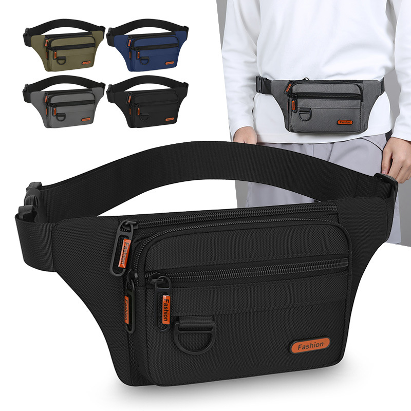 2025 New Men's Waist Bag, Urban Simple Shoulder Bag, Outdoor Large-Capacity Crossbody Bag, Casual Travel Sports Bag