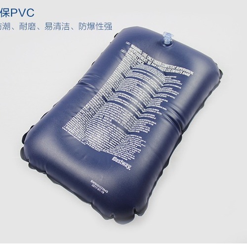 Bestway67121 Inflatable Travel Pillow, Thick Double-Sided Flocked Inflatable Pillow, Portable Nap Pillow for Camping