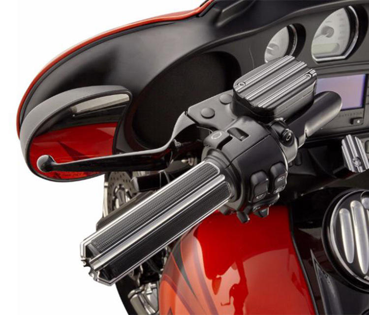 Motorcycle Modified Aluminum Alloy Handlebars Suitable for Harley Softail Dyna Streetfighter Road Glide Cable-Controlled Electronic Handlebar Grips