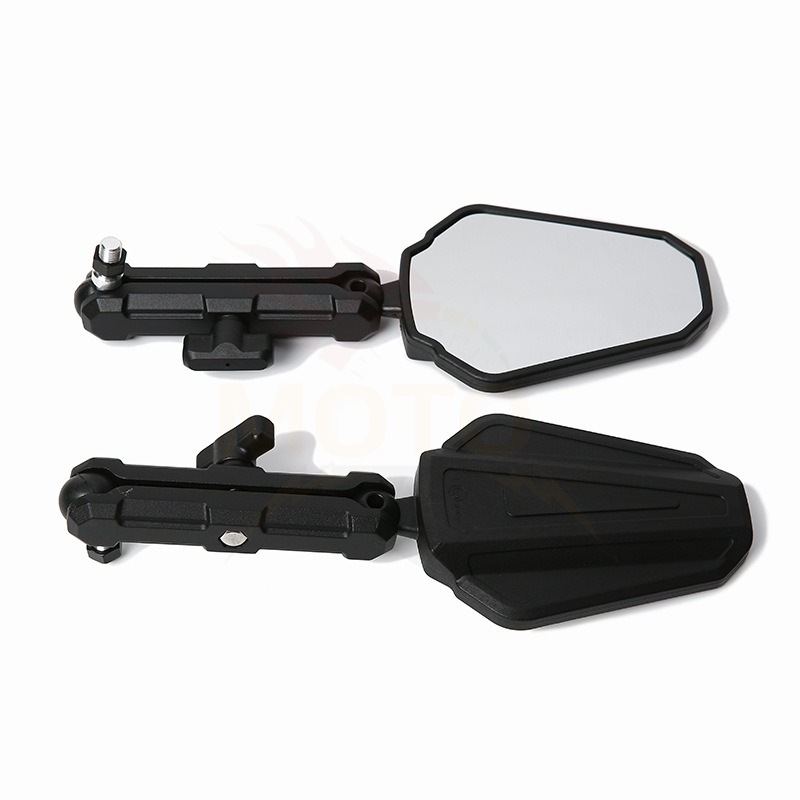 Espejo retrovisor de aleación de aluminio de motocicleta gran campo de visión retrovisor plegable espejo retrovisor universal espejo retrovisor accesorios