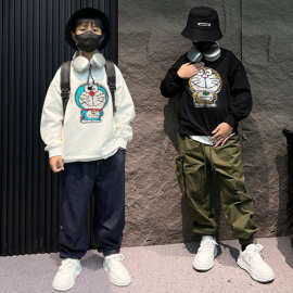 翻转亮片童装卡通变色卫衣秋冬季男女童衣服儿童服装中小童
