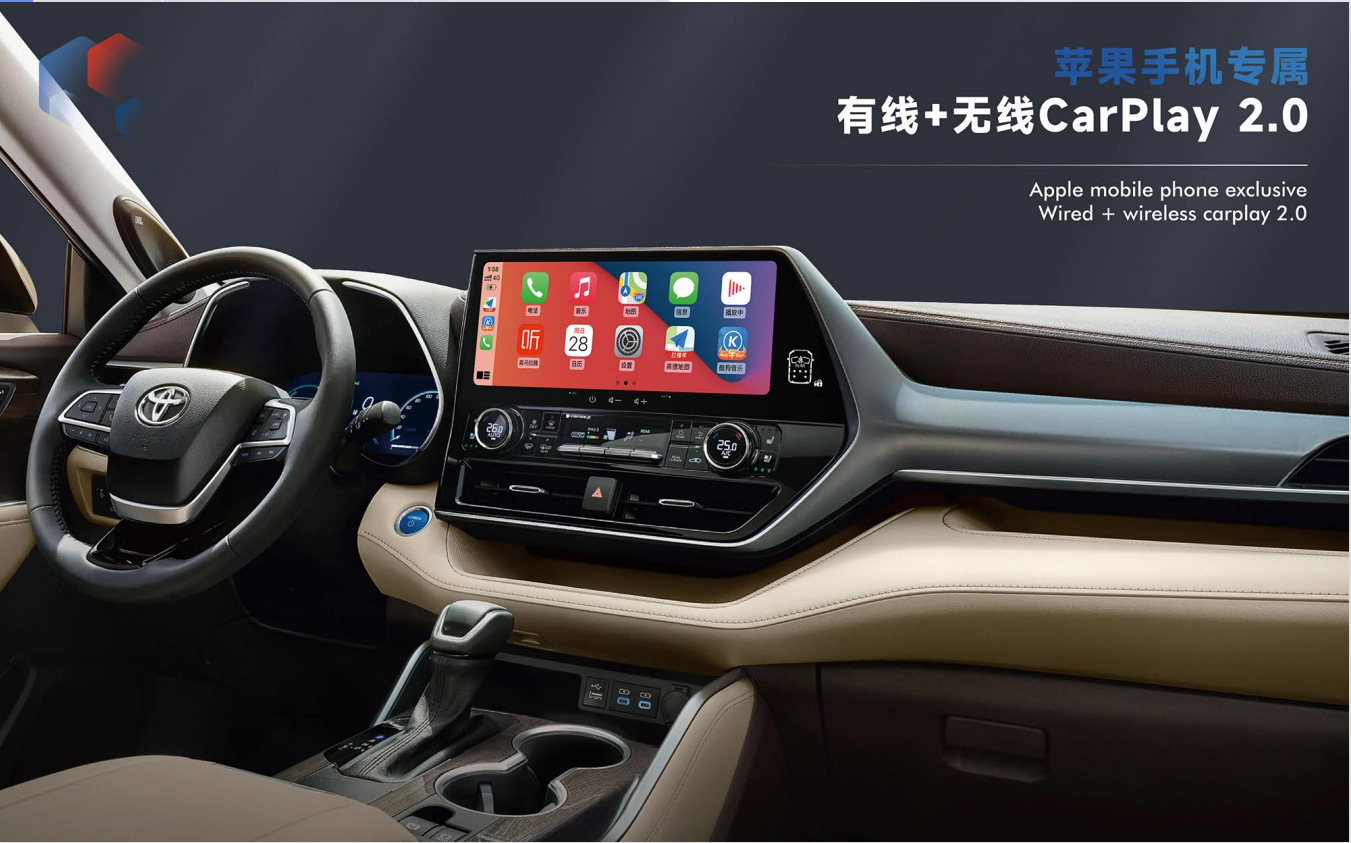 Suitable for Toyota Sienna Panoramic 360 Android 12 Modified Central Control Large-Screen Navigation All-In-One Display