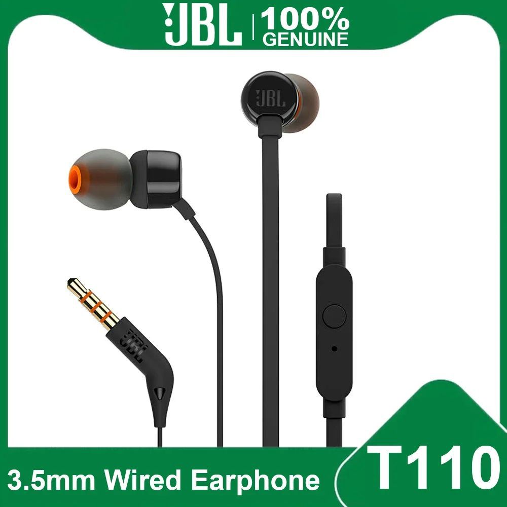 Suitable for JBLT110 in-ear headphones stereo sports game computer headphones mobile phone wired headphones