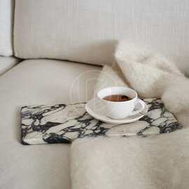 天然大理石托盘长方形果盘桌面收纳盘浴室置物盘浴室洗漱台