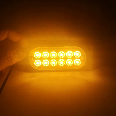 Car Led12 Light Ultra-Thin Warning Light Side 12-24V Work Light Daytime Running Light Always on High Brightness Turn Signal (Dönmə işıqları) - yellow