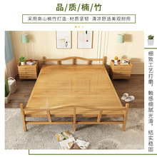 竹床折叠床单人双人家用办公室午休午睡实木凉床租房简易硬板小床