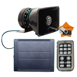 Car-mounted alarm MP3 player wireless tweeter siren loudspeaker AS920BK-MP3+100C speaker