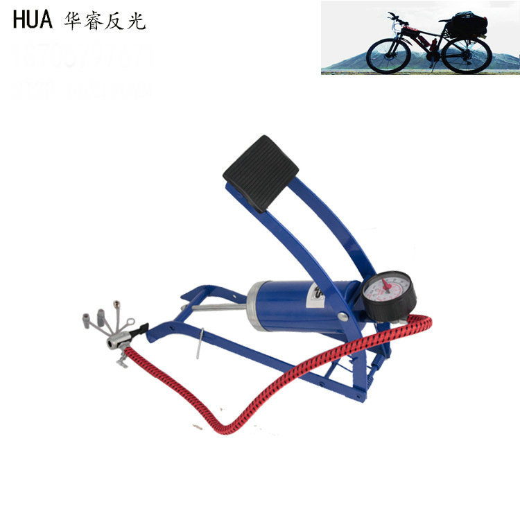 脚踏打气筒汽车充气泵轮胎打气泵多功能轮胎打气筒自行车摩托车