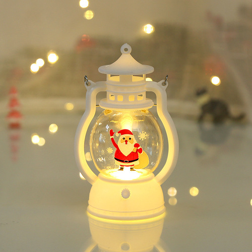 Christmas decoration pony lantern portable small oil lamp LED electronic candle light Christmas tree scene decoration pendant