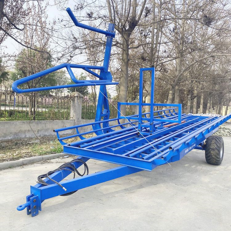 农用自动捡拾草捆装车机大圆捆运输自卸一体机 全自动草捆捡拾机