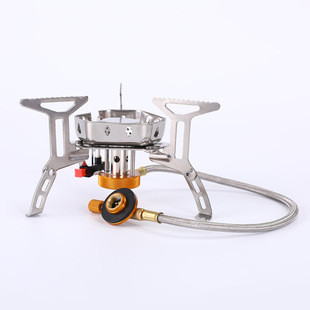 Outdoor Camping Single-Head Fierce Fire Cassette Stove Foldable Portable Camping Stove Butane Gas Stove Picnic Set Wholesale