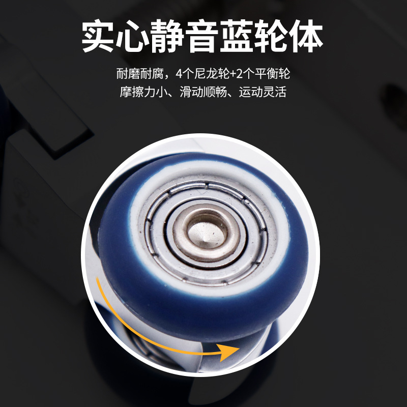 家庭用木製ドア折り畳み移動ドアプーリー中国式折り畳みドアレール部品十字ヒンジ360度ユニバーサルホイール|undefined