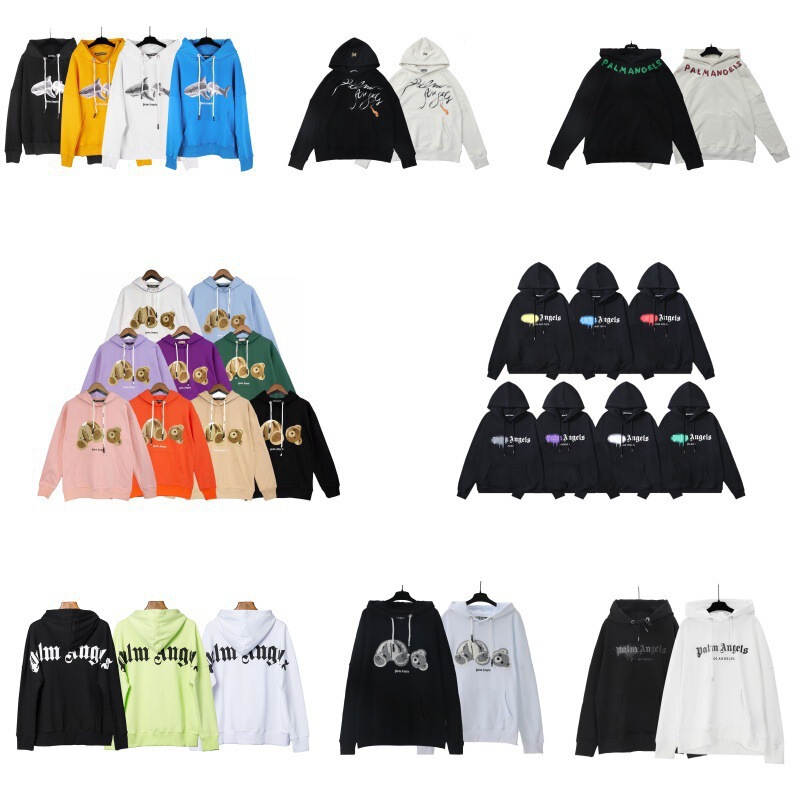 European and American High Street Fashion Brand Cartoon Bear Headless Hoodie Men's Autumn and Winter Couple's Loose-Fitting Hooded Sweatshirt with Kangaroo Pocket European and American High Street Fashion Brand Cartoon Bear Headless Hoodie Men's Autumn and Winter Couple's Loose-Fitting Hooded Sweatshirt with Kangaroo Pocket