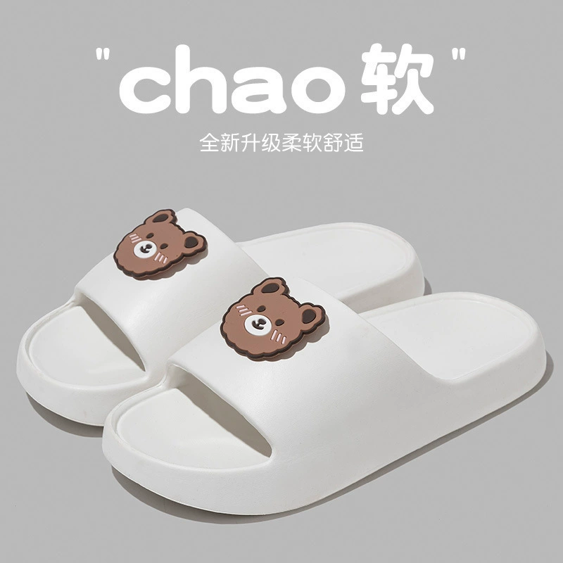 Женские тапочки-медведи, летняя верхняя одежда, женские шлепанцы, новые тапочки из ЭВА, домашние сандалии на мягкой подошве, мужские сандалии, женские сандалии