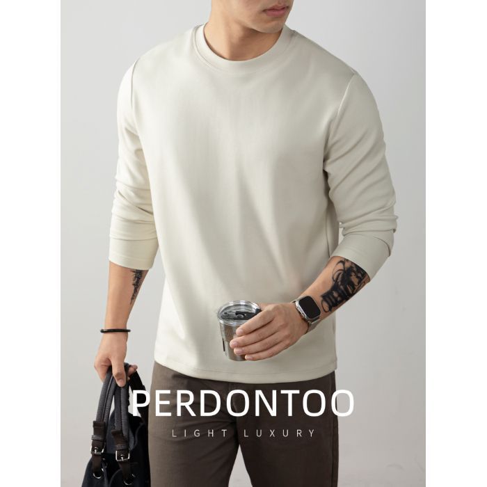 High-End Modal Cloud Feel Cotton Long Sleeve T-Shirt for Men, Skin-Friendly Antibacterial Base Shirt, Inner Layer, New Autumn 2025 T-Shirt