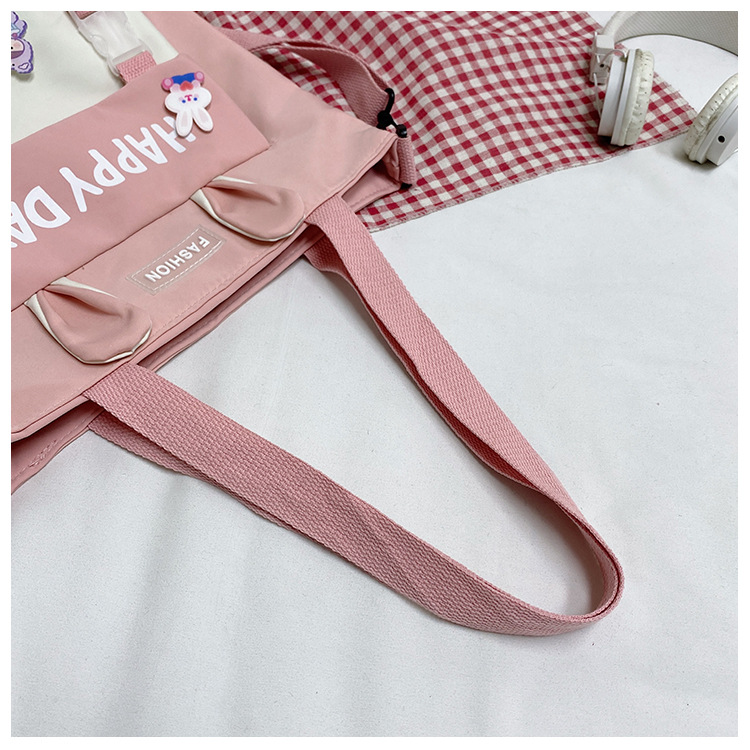 Large-capacity file bag, primary school student handbag that can be carried on one shoulder, book bag for girls with high appearance standards, homework books and test papers bag undefined