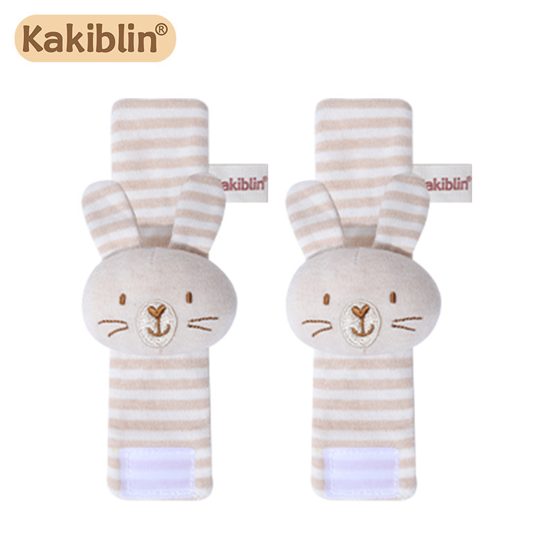 Kakiblin algodón orgánico bebé animal correa de muñeca traqueteo correa de reloj recién nacido Calcetines traje Juguetes