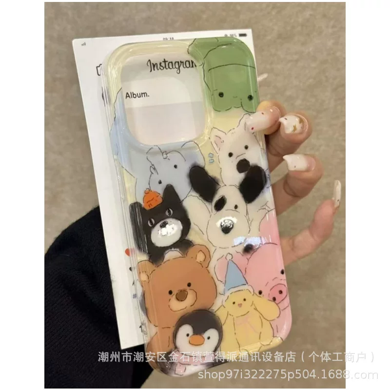 Apple, compatible phone case pro, air bag, frog, 13, fall protection