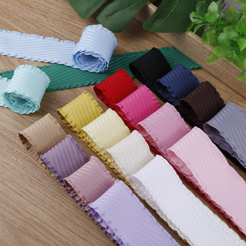 Twill polyester skirt webbing handmade bow hair accessories shoe flower accessories gift box flower packaging lace ribbon