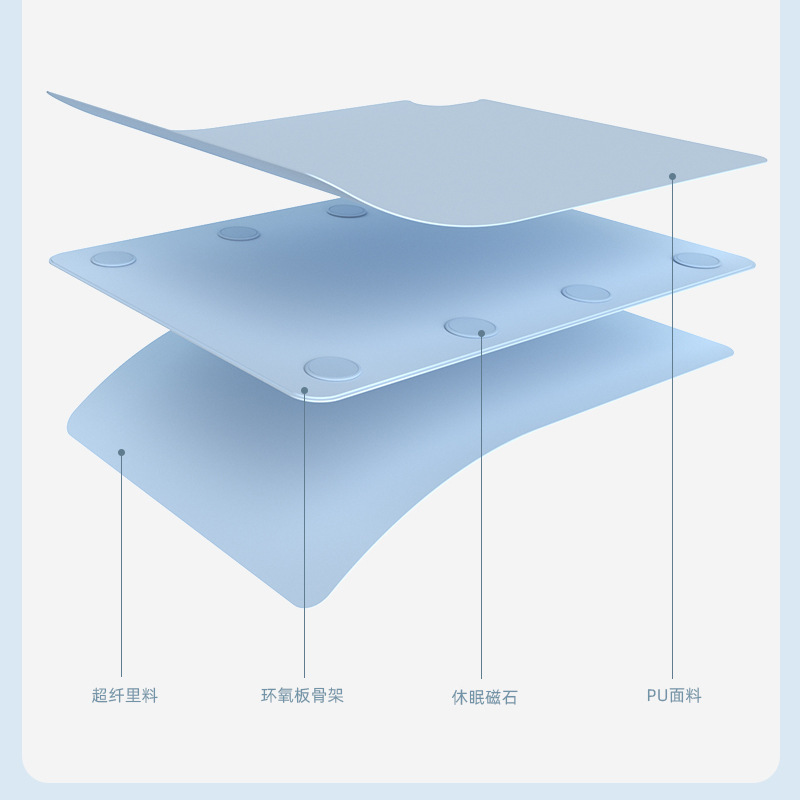 Aplicable pro13 clip magnético de doble cara funda para tableta de 10,9 pulgadas 24 iPadAir11 funda mini7