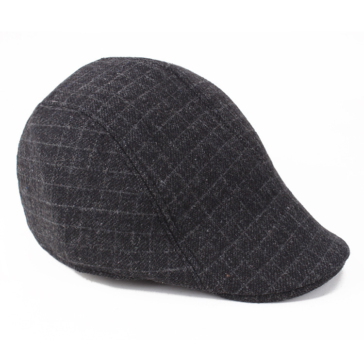 Otoño y invierno gorra de lengua de pato gran placas de la boina de la cabeza gorra de hombre de mediana edad gorra abuelo gorra de invierno