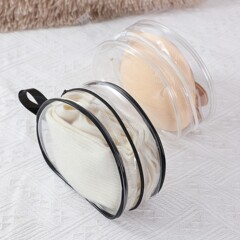 スポット PVC 透明ジッパーレディース胸パッチバッグポータブル化粧品バッグ収納ハンドバッグクロスボディファッショナブルで多用途