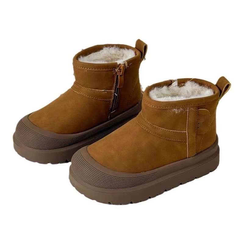 Botas de nieve para niños botas de algodón de invierno 2026 nuevas botas de algodón de niñas de veludo de invierno más gruesas y cálidas