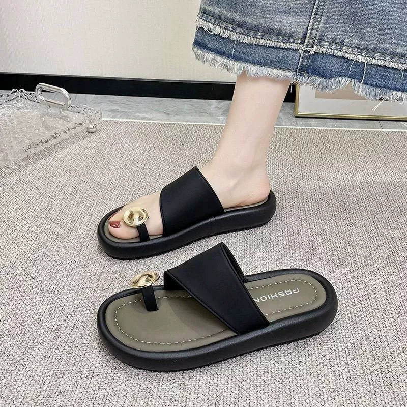 Slide JinbuKang, модные универсальные пляжные шлепанцы для отдыха на выход