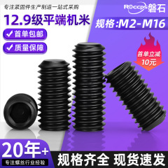 12.9級平頭六角穴付き止めねじ、頭なし機械ねじ、平頭ねじM2M3M4M5M6M8-M16