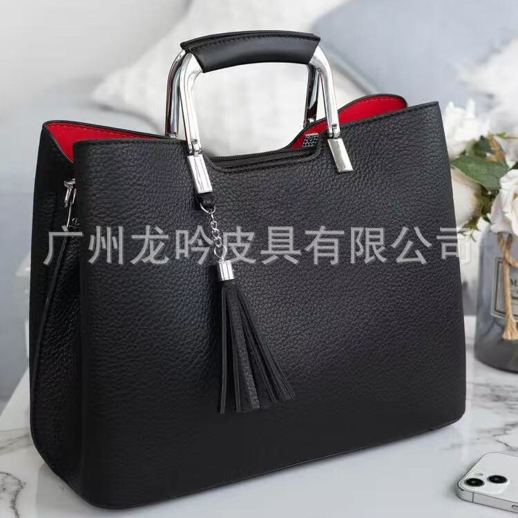〖Cross-Border Women's Bags〗 Handbag for Women 2026 New European and American Fashion Retro Single Shoulder Crossbody Bag Middle-Aged Mom Bag