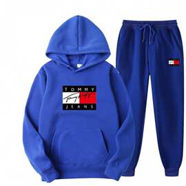 春秋运动套装潮流套装男士休闲运动服连帽卫衣男女跑步运动服套装