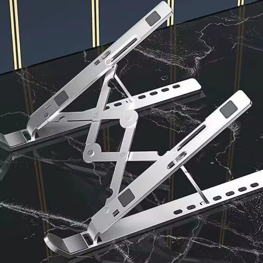 Цельнометаллический держатель для ноутбука настольный кронштейн из алюминиевого сплава с увеличенной опорой складной портативный регулировка подъема