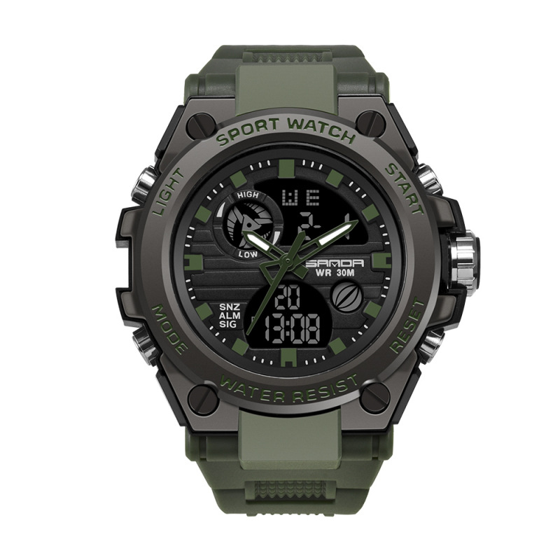 SANDA 739 de moda multi-funcional digital impermeable reloj electrónico al aire libre militar reloj deportivo para hombres