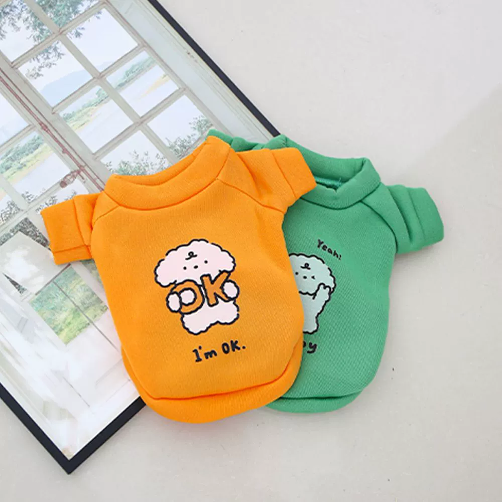 Пятно осенью и зимой милый иностранный мультфильм щенок с круглым вырезом свитерская супер милая кошка собака универсальная одежда для защиты от холода