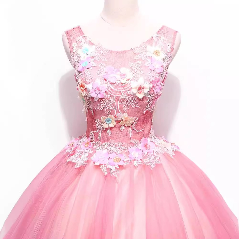 Vestido de noche petal de flores examen de arte música vocal hermosa voz rendimiento en solitario vestido anfitrión de reunión anual larga mujer delgada