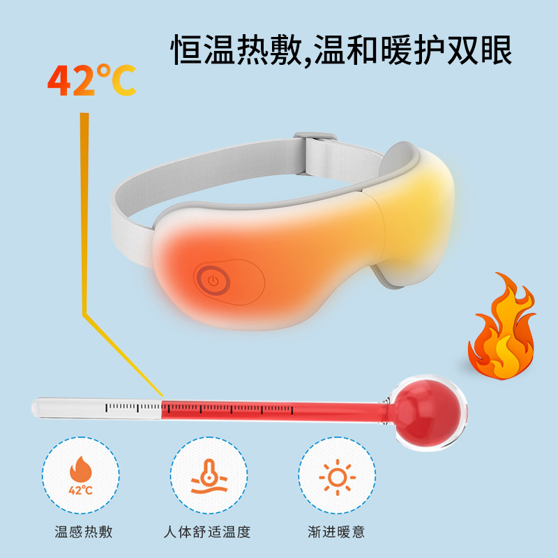 Hot Compress Eye Massager, Eye Fatigue Relief Eye Mask, Rechargeable Eye Massager, Eye Protection Device, Birthday Gift