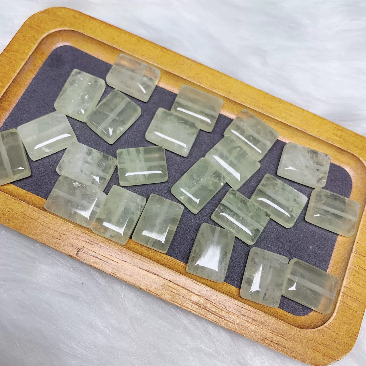 天然黄氺方牌散珠隔珠diy水晶饰品多宝五行手串配饰