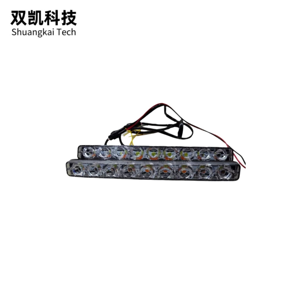 Автомобиль большой гарпун 9 огней всегда горит 9LED, дневные ходовые огни, дневные ходовые огни, универсальные автомобильные огни