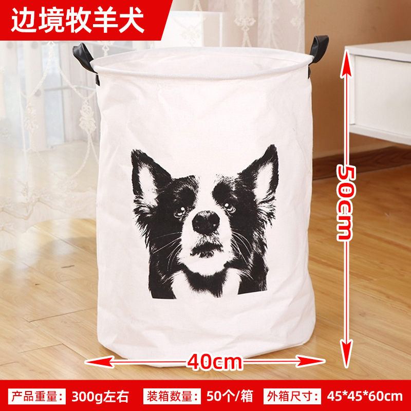 Posta gratuita casera gran cartón plegable tela algodón y lino juguetes caseros almacenamiento barril