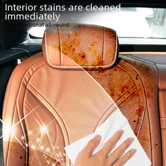 汽車內飾清潔皮革護理濕巾真皮上光翻新修護去污護理用品車載濕巾