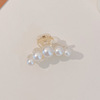 Fashionable big metal elegant crab pin, acrylic brand shark, hairgrip from pearl, light luxury style